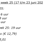 Rekenvoorbeeld week loon